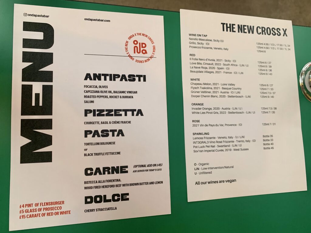 Tasting Menu ONDA x New Cross