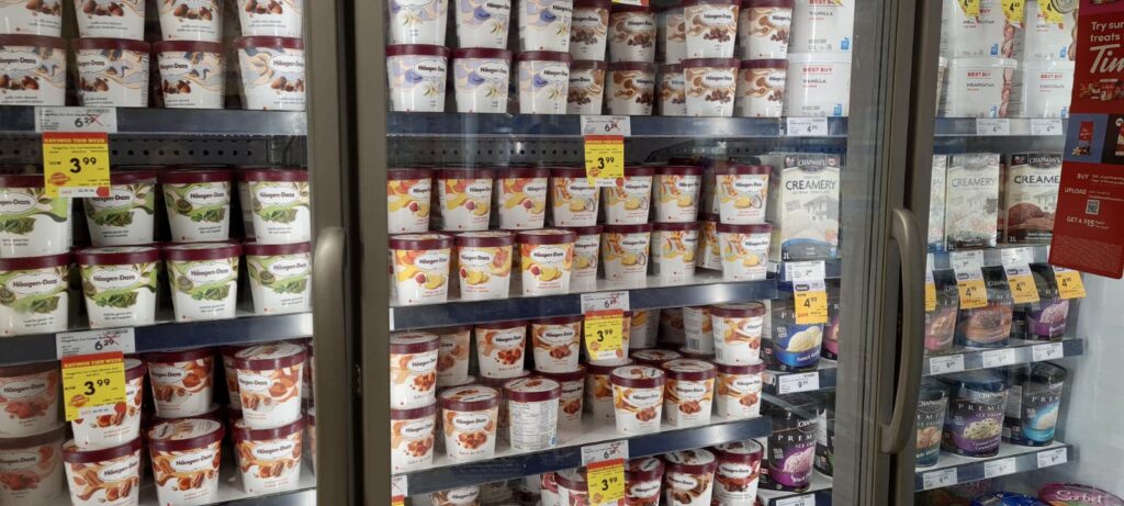 Selection of Haagen Daz