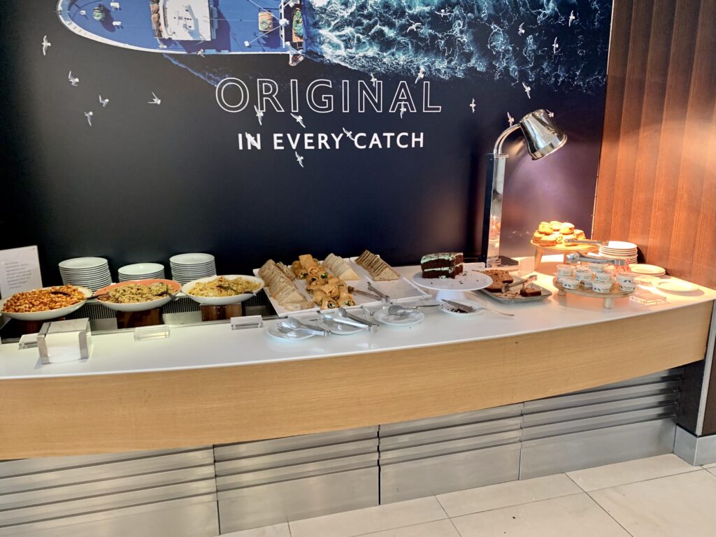 The British Airways Lounge at the B Gate London Heathrow Buffet