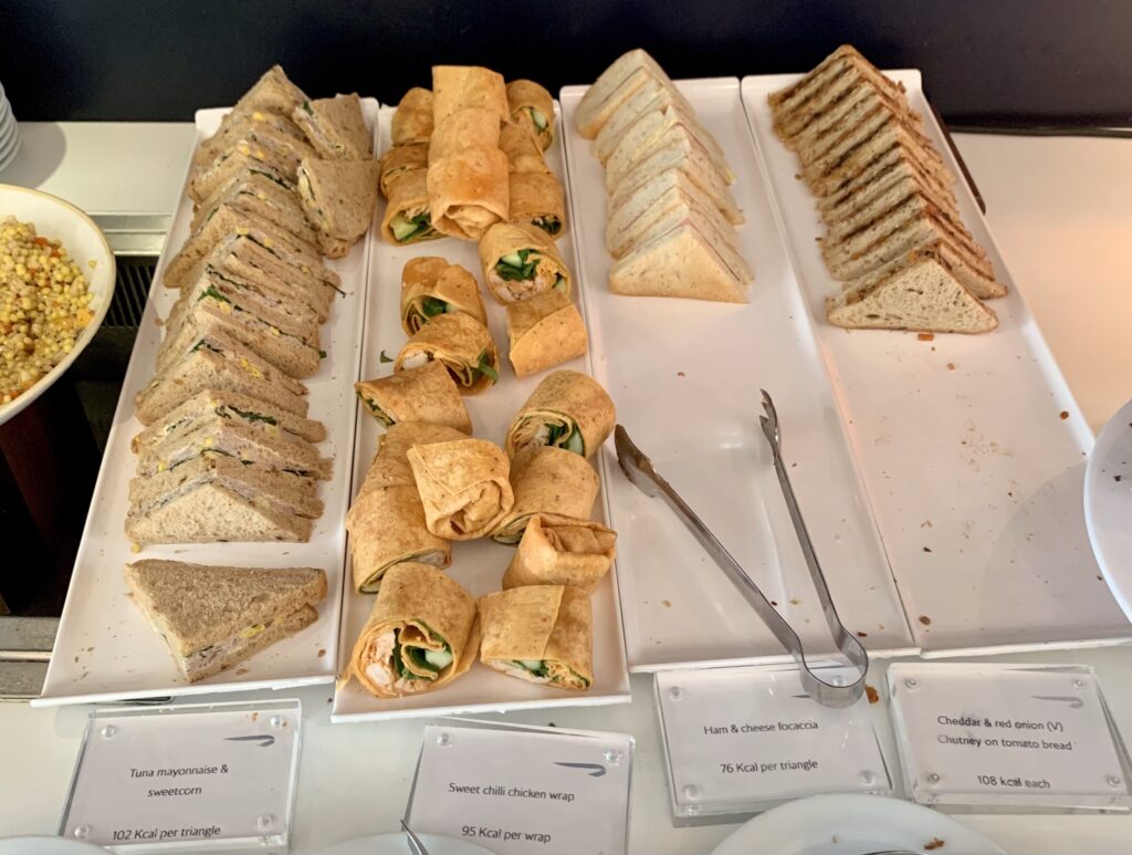 The British Airways Lounge at the B Gate London Heathrow Buffet