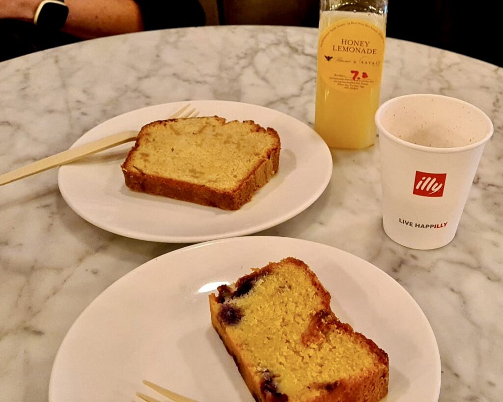 Cake and Coffee at Eataly Toronto Italian Food Market