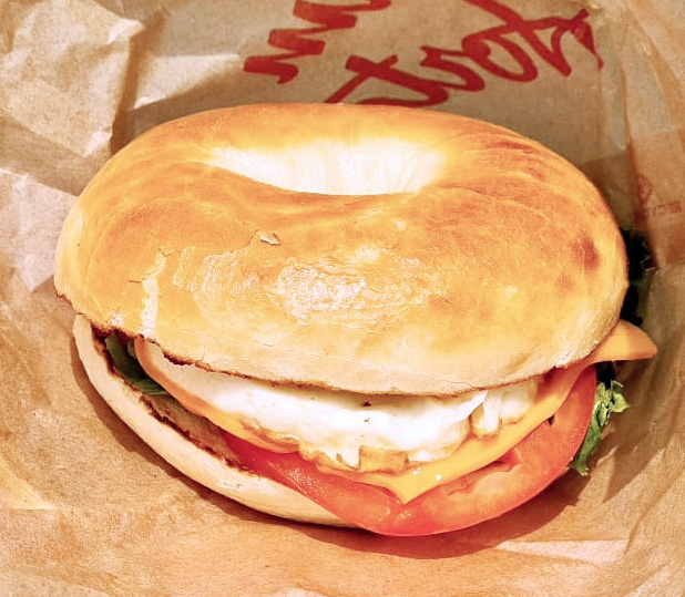 Tim Hortons Egg and Cheese Bagel