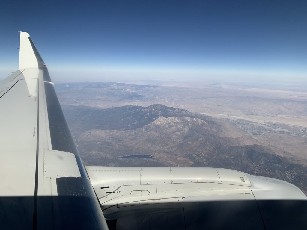 American Airlines Los Angeles San Antonio View from sky