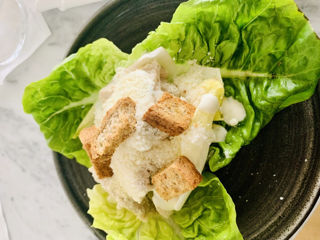 British Airways Concorde Lounge November-2023 Caesar Salad with Roast Chicken