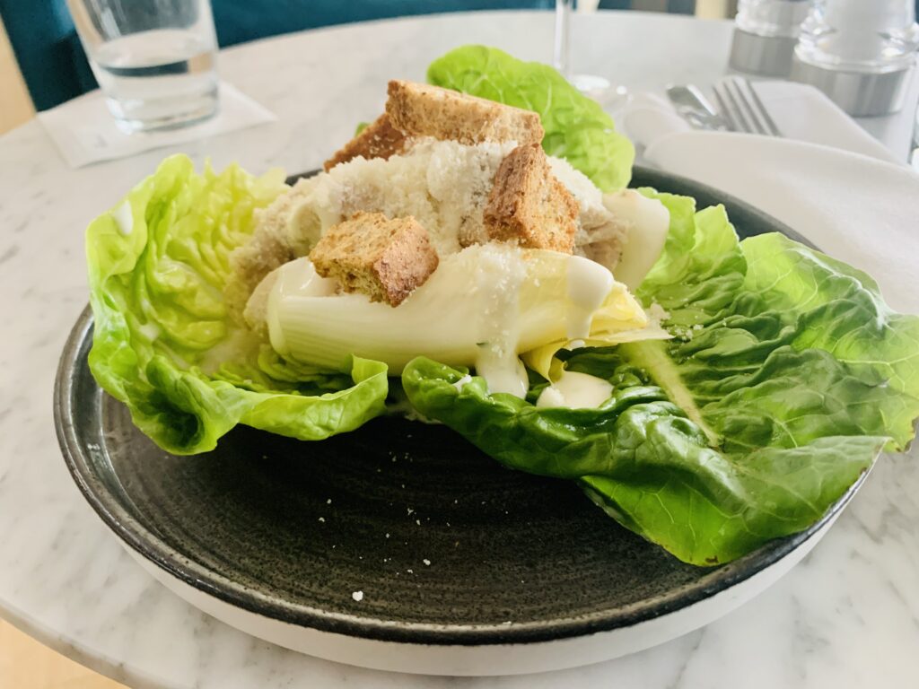 British Airways Concorde Lounge November-2023 Caesar Salad with Roast Chicken