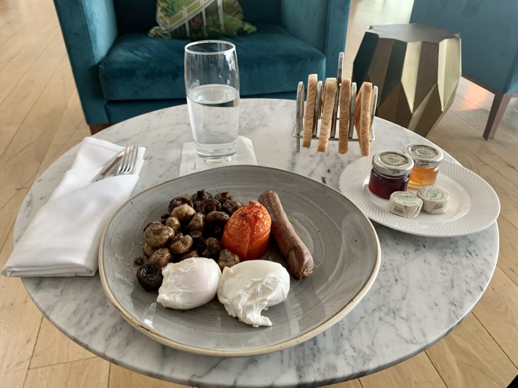 British Airways Concorde Lounge Breakfast - Vegetarian Breakfast