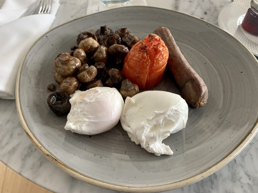 British Airways Concorde Lounge Breakfast - Vegetarian Breakfast