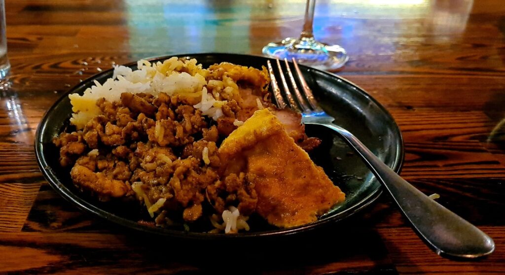 Dry Turmeric Curry at Sovereign Modern Thai Restaurant, San Diego