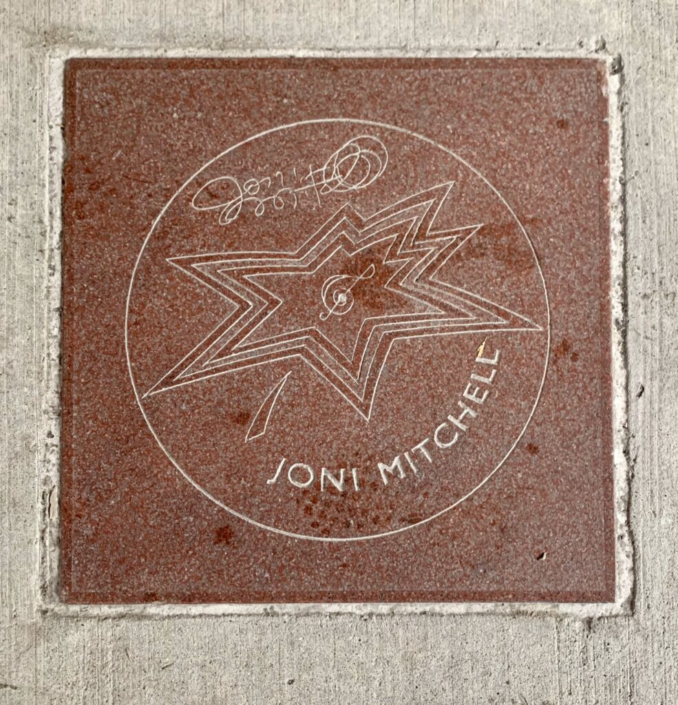 Joni Mitchell Walk of Fame Star Toronto