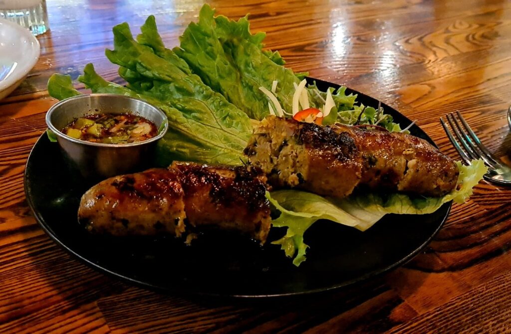 Northen Thai Spicy Sausage at Sovereign Modern Thai Restaurant, San Diego