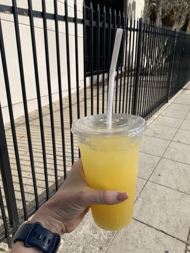 Pineapple Mango Juice from Little Italy Mercato Farmers Market San Diego