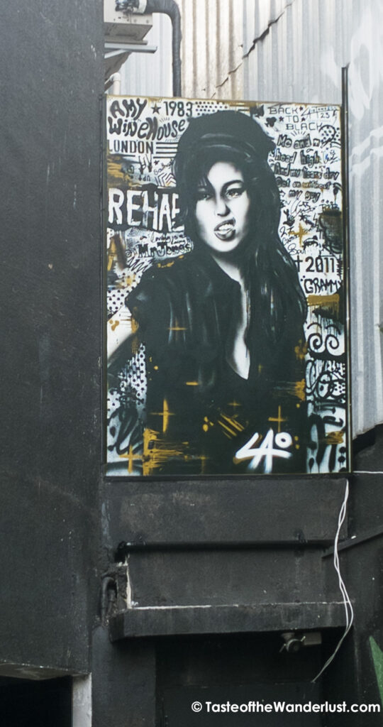 Amy Winehouse Street Art in Itaim Bibi, Sao Paulo, Brazil