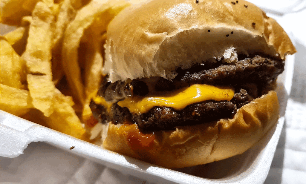 La Doble: double patties, double cheese, ketchup - Burger Joint Buenos Aires