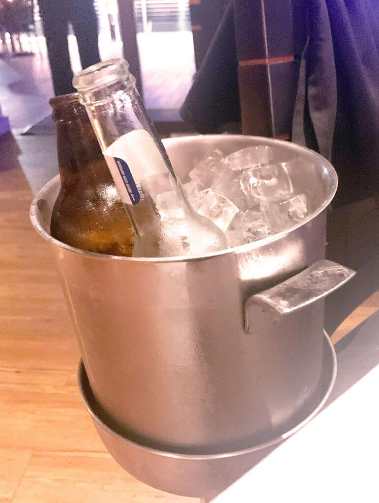 Beers in their own little ice bucket at Fogo de Chao, Rio de Janeiro