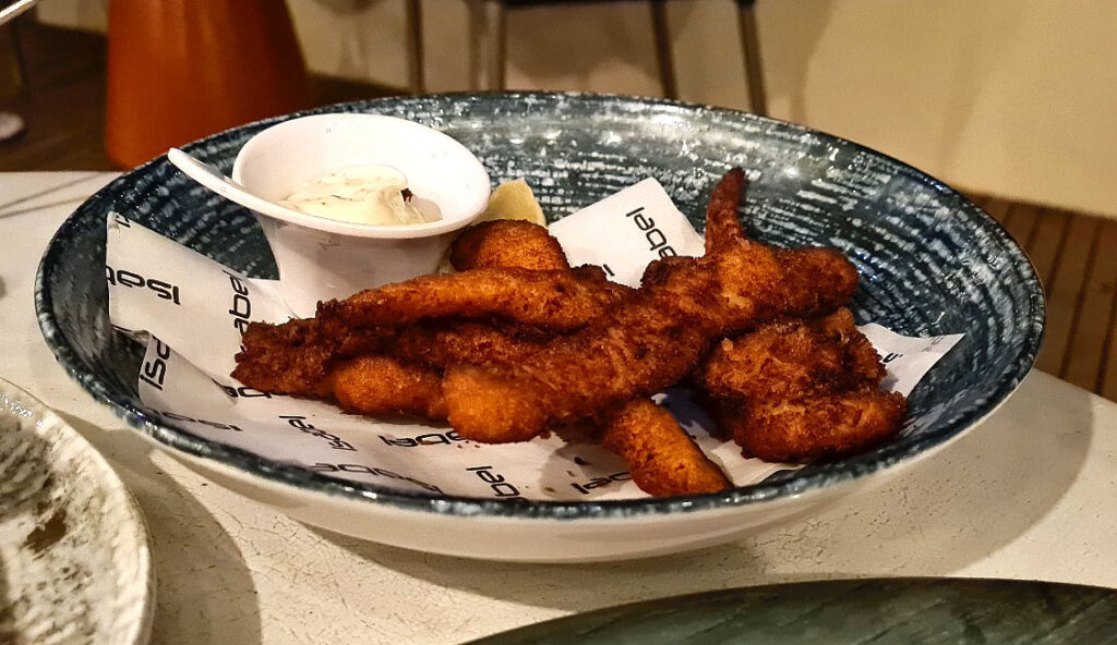 Chicken Stick,with a lemon and chimichurri mayonnaise