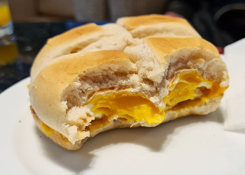 McDonalds Breakfast Egg & Cheese Roll Buenos Aires Airport, Argentina