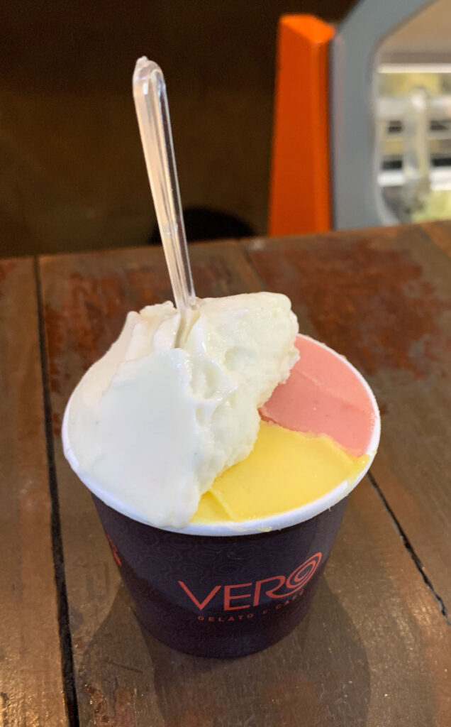 Gelato selection Vero Ipanema Rio de Janeiro Brazil