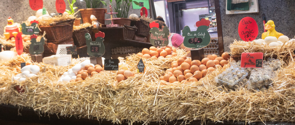 Eggs Mercat de la Boqueria Barcelona Spain