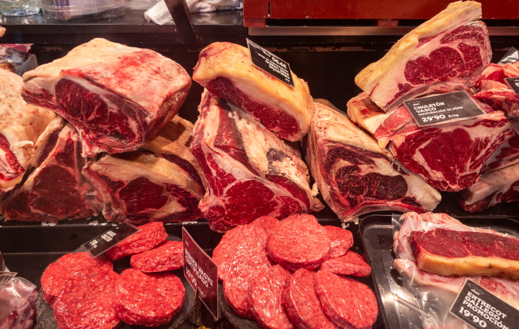 Meat Mercat de la Boqueria Barcelona Spain