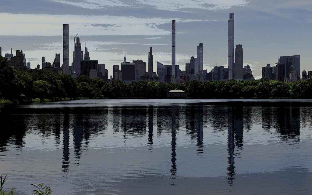 New York from Jackie Onassis Reservoir Central Park