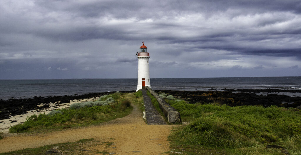 Port Fairy Lighthouse On Griffiths Island Victoria Australia