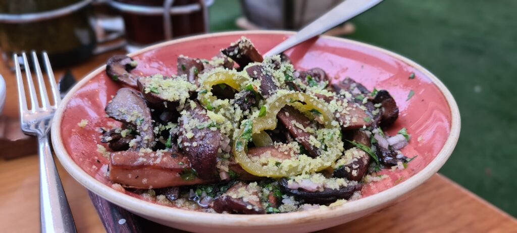 Roasted Mushrooms, Charcoal Venice Beach