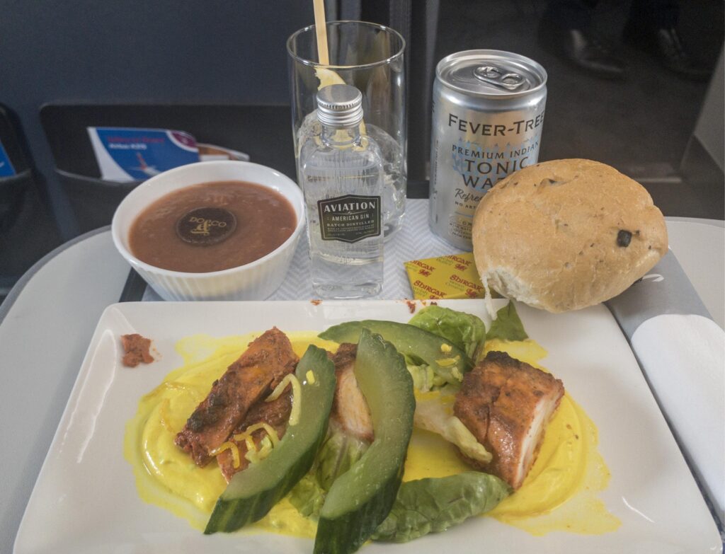 Chicken Tikka Salad on the British Airways flight from Dublin to London