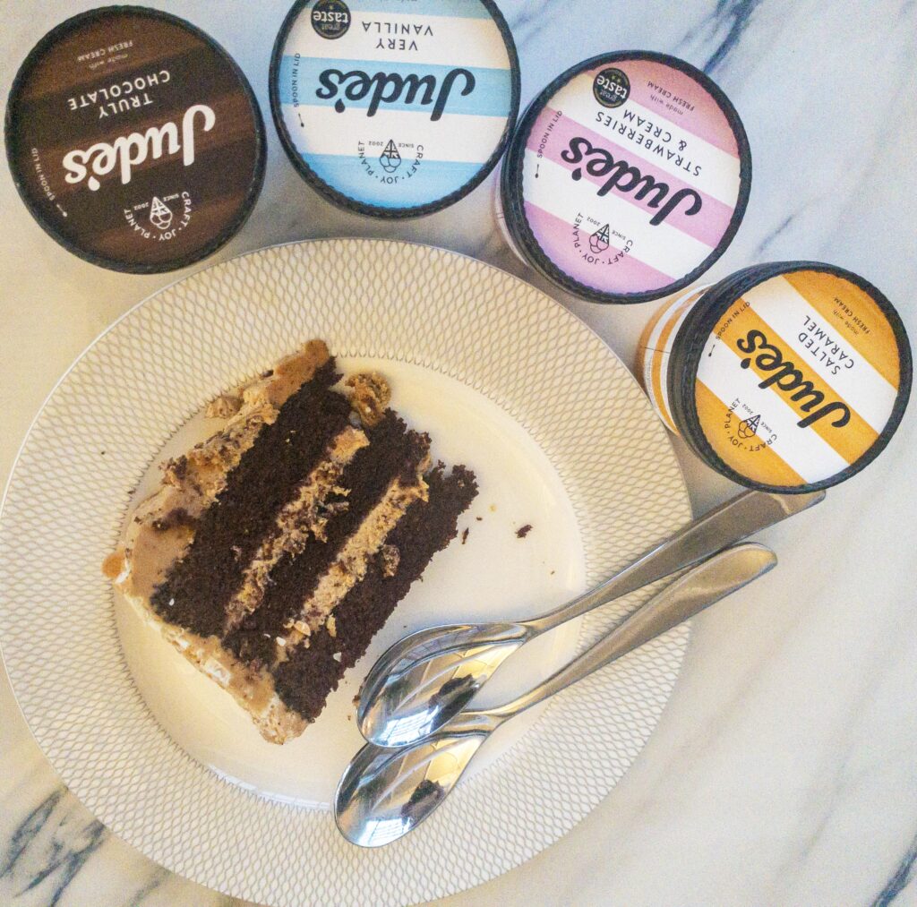 Cake and Ice Cream in the British Airways First Lounge London Heathrow