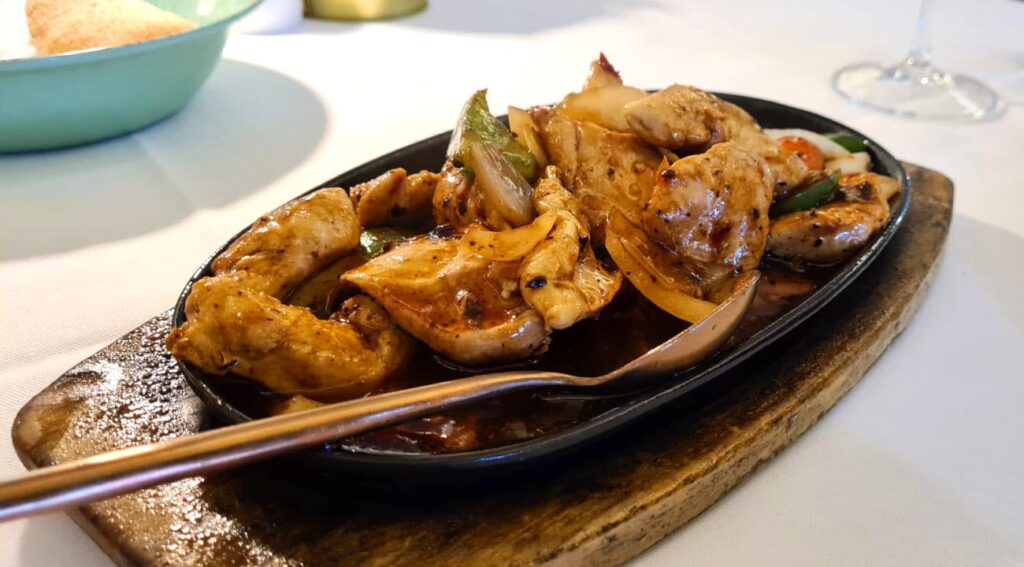 Chicken, Green Pepper and Black Bean Sauce at Orchid Chinese Restaurant Malahide, Dublin