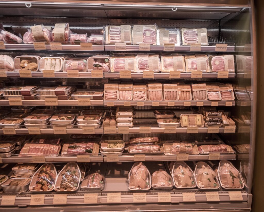 Meat Counter in the Dunnes Store at Rathmines, Dublin