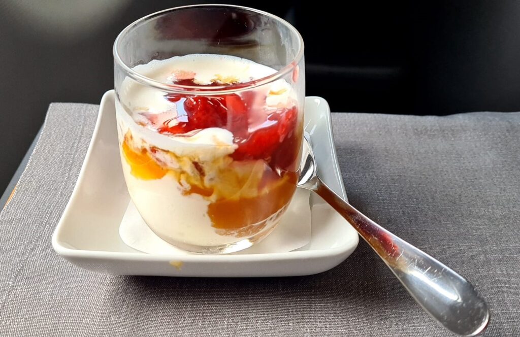 Ice Cream Sundae American Airlines Flight Los Angeles to New York