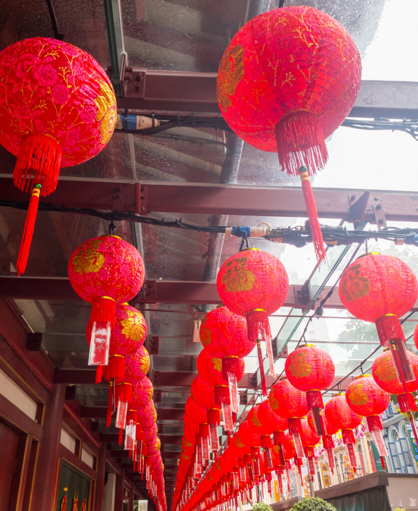 Lanterns in Chinatown in Singapore