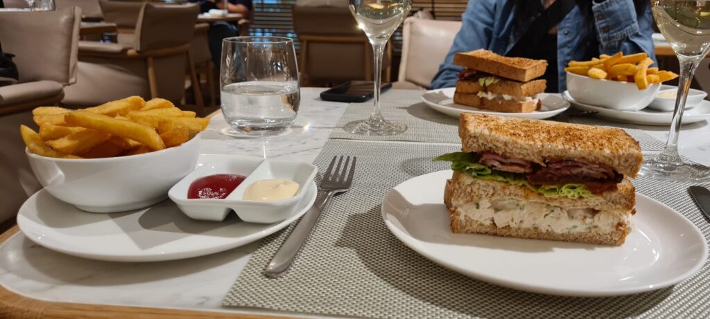 Club Sandwich Qantas First Lounge, Singapore