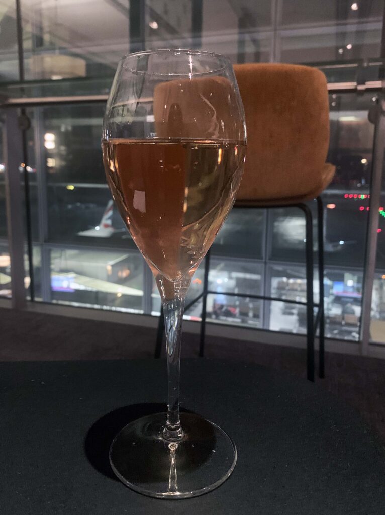 Rose Wine in the British-Airways First Lounge