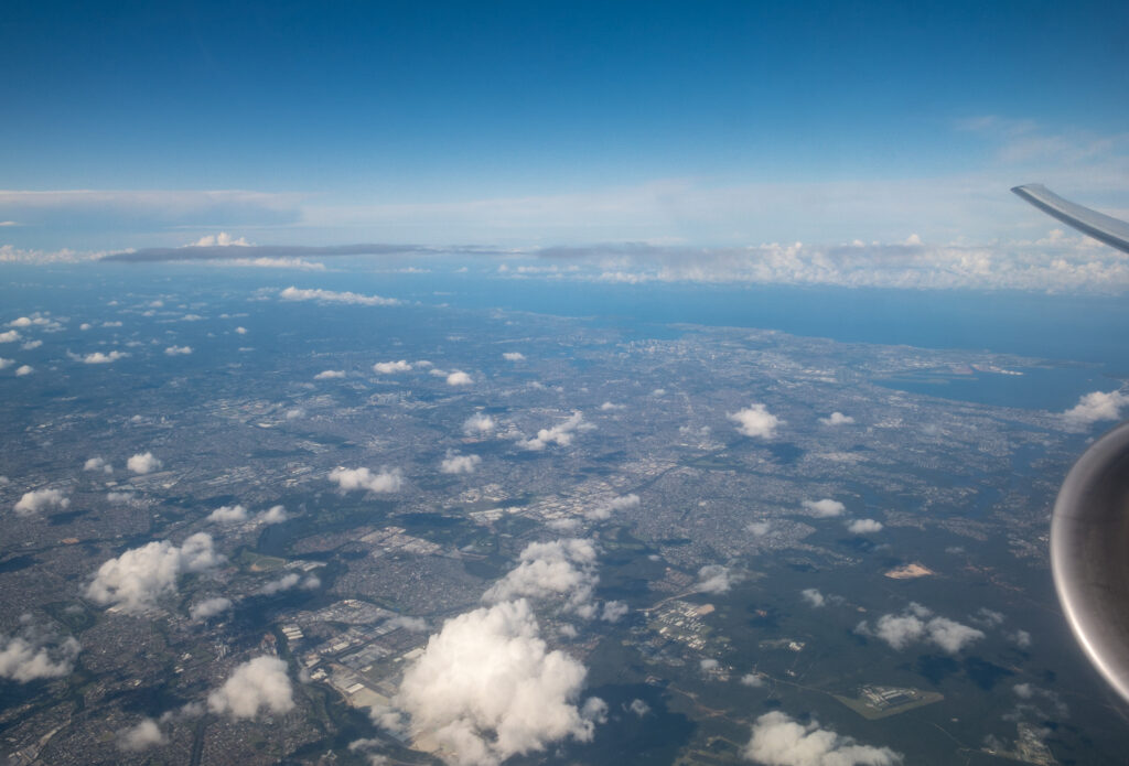 View from the British Airways flight from Sydney to Singapore