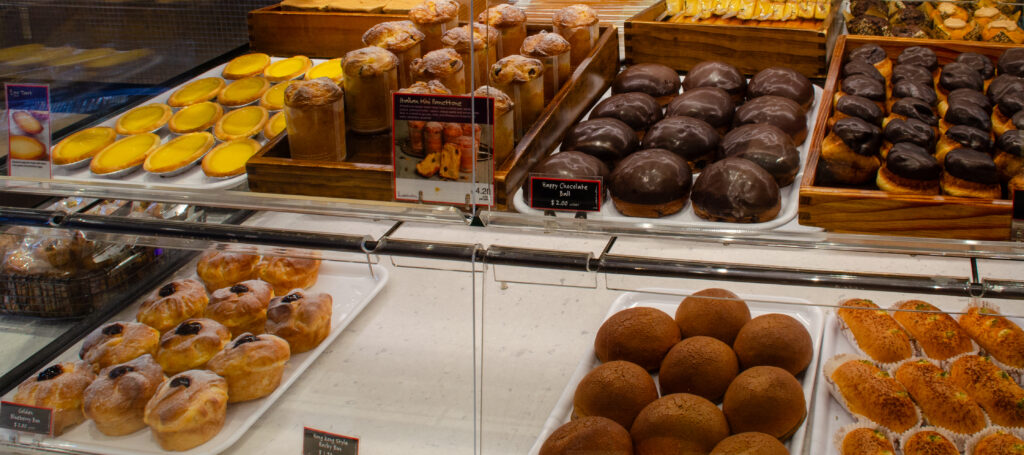 Pastries at a bakery in The Jewel, Singapore