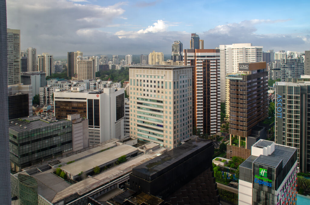 View from the Hilton Hotel Singapore