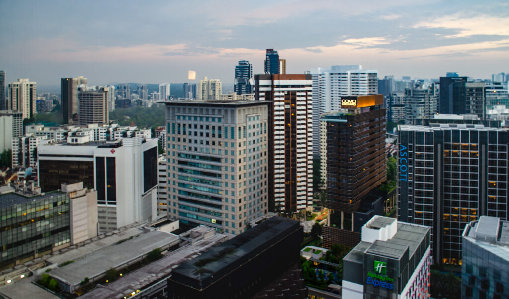 View from the Hilton Hotel Singapore