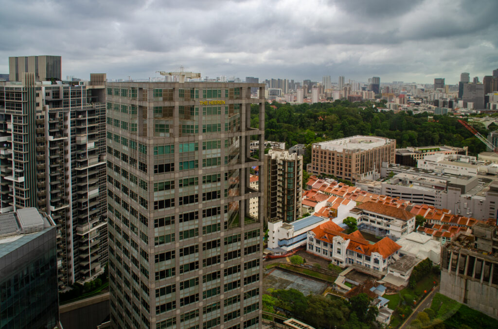 View from the Hilton Hotel Singapore